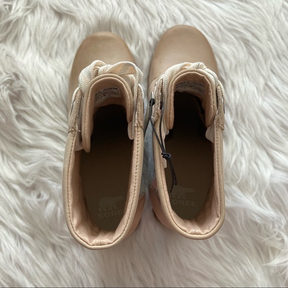 NIB Women’s Sz 8.5 Sorel Joan of the Arctic Wedge III Lexie Boots in Natural Tan - Picture 4 of 13